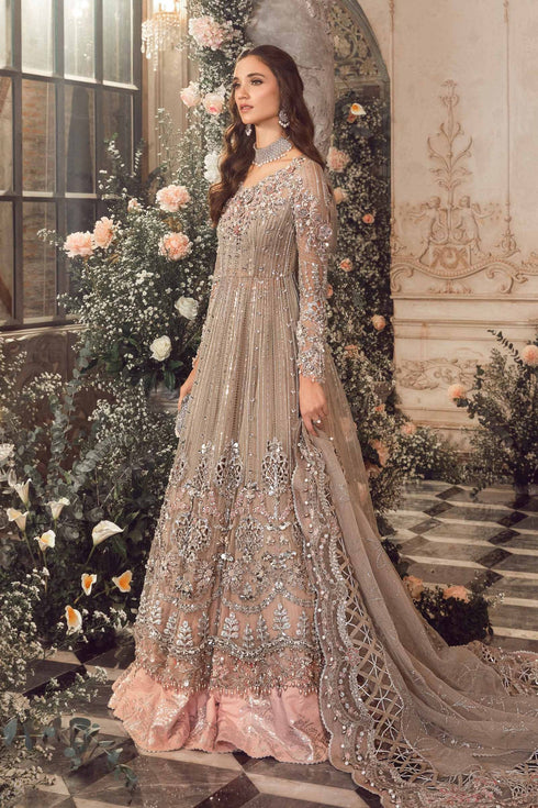 Maria B Embroidered Organza 3 Piece Suit Blue BD-2703