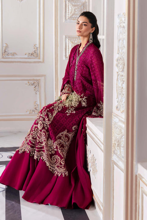 Maria B Embroidered Chiffon Suit BD-3003