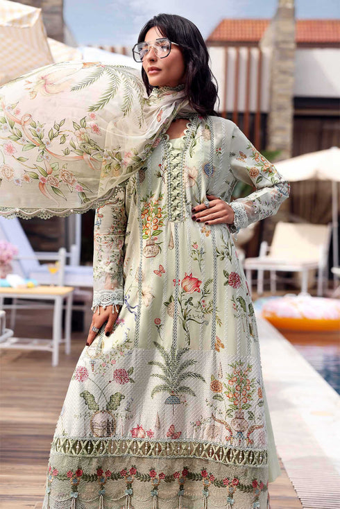 Maria B Embroidered 3PC Lawn Suit MPT-3004-B