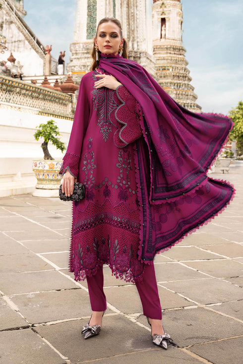 Maria B Embroidered Linen Suit MPT-2804-B