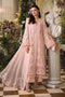 Maria B 3 Piece Embroidered Chiffon Suit MPC-26-104-Peach Pink