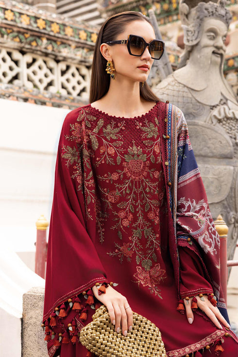 Maria B Embroidered Linen Suit MPT-2805-A