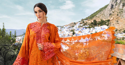 Maria B Embroidered Paper Cotton Suit D-2505-B