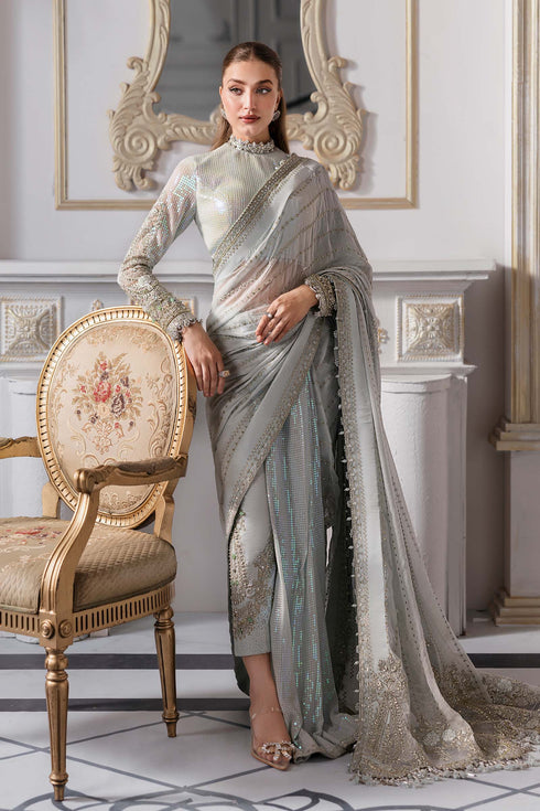 Maria B Embroidered Chiffon Suit BD-3005