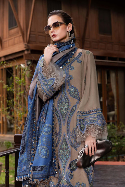 Maria B Embroidered Linen Suit MPT-2806-A