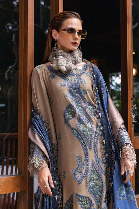 Maria B Embroidered Linen Suit MPT-2806-A
