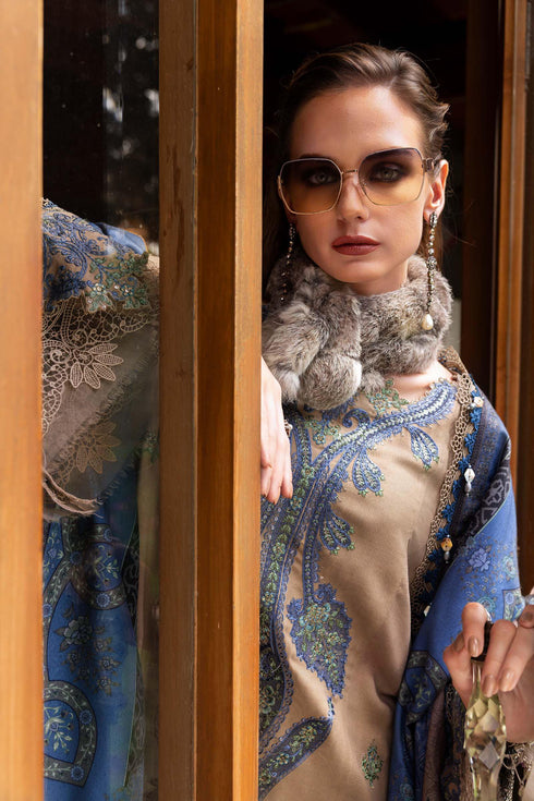 Maria B Embroidered Linen Suit MPT-2806-A