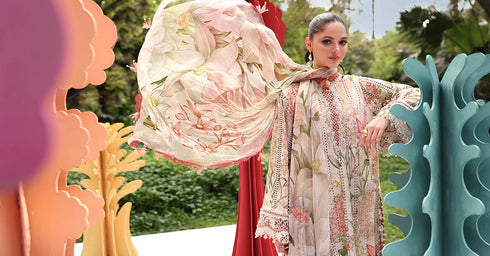 Maria B Embroidered 3PC Lawn Suit MPT-3006-A