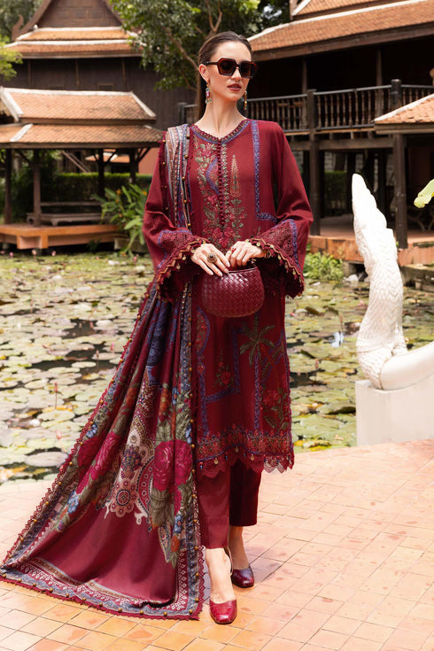 Maria B Embroidered Linen Suit MPT-2807-A
