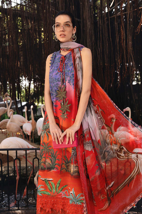 Maria B 3 Piece Embroidered Lawn Suit MPT-2907-B