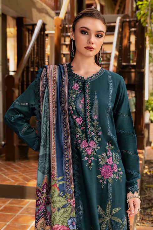Maria B Embroidered Linen Suit MPT-2807-B