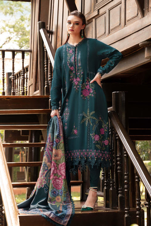 Maria B Embroidered Linen Suit MPT-2807-B