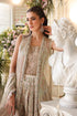 Maria B 3 Piece Embroidered Chiffon Suit MPC-26-107-Ivory Beige