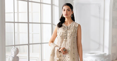 Maria B Embroidered Chiffon Suit BD-3007