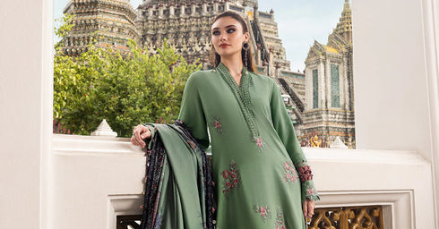 Maria B Embroidered Linen Suit MPT-2808-A