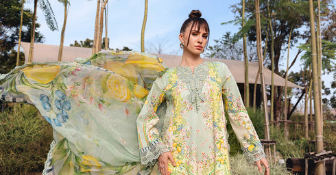 Maria B 3 Piece Embroidered Lawn Suit MPT-2908-B