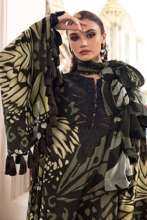 Maria B Embroidered Linen Suit MPT-2809-A