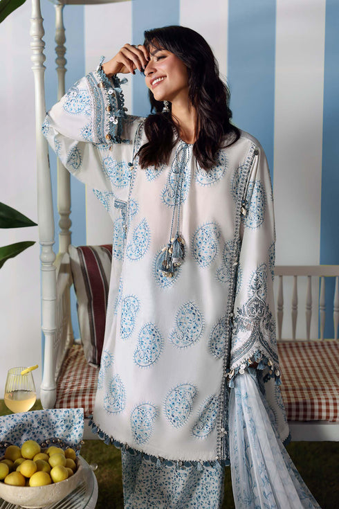 Maria B Embroidered 3PC Lawn Suit MPT-3009-A
