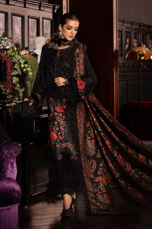 Maria B Embroidered Linen Suit WL-1309