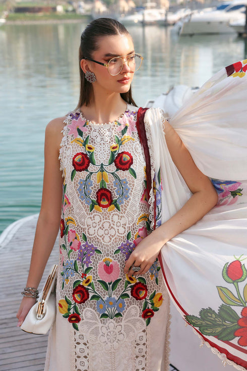 Maria B 3 Piece Embroidered Jacquard Lawn Suit D-2610-A