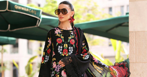 Maria B 3 Piece Embroidered Jacquard Lawn Suit D-2610-B