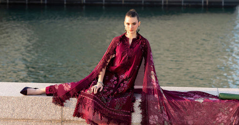 Maria B 3 Piece Embroidered Lawn Suit D-2611-B