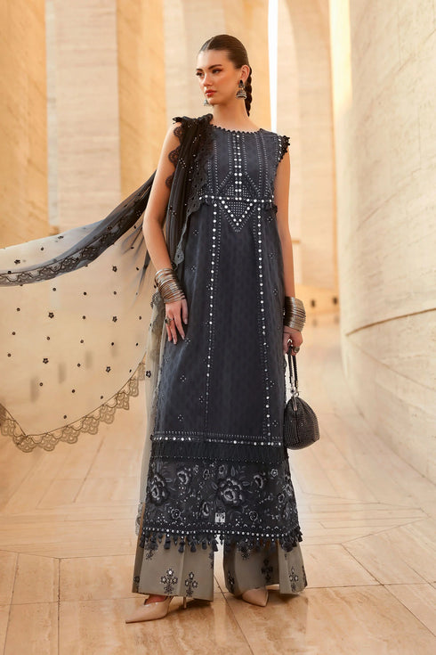 Maria B 3 Piece Embroidered Jacquard Lawn Suit D-2602-B