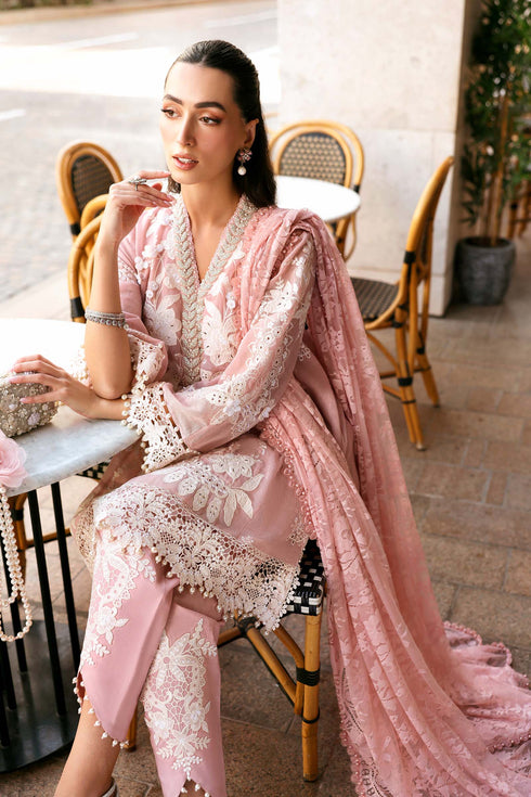 Maria B 3 Piece Embroidered Lawn Karandi Suit D-2603-A