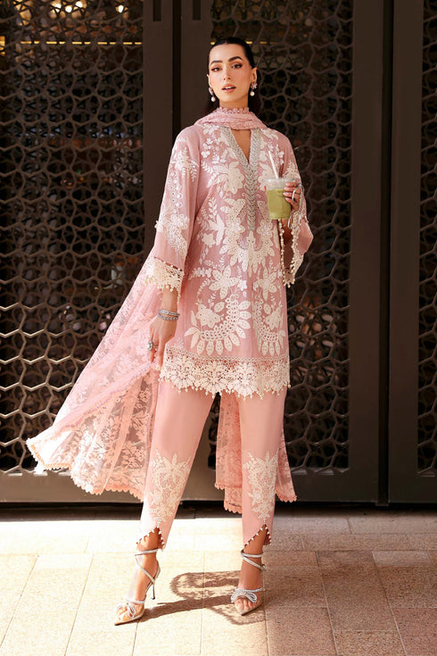 Maria B 3 Piece Embroidered Lawn Karandi Suit D-2603-A