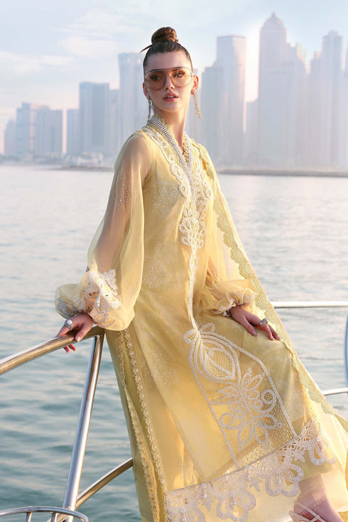 Maria B 3 Piece Embroidered Organza  Lawn Suit D-2604-A