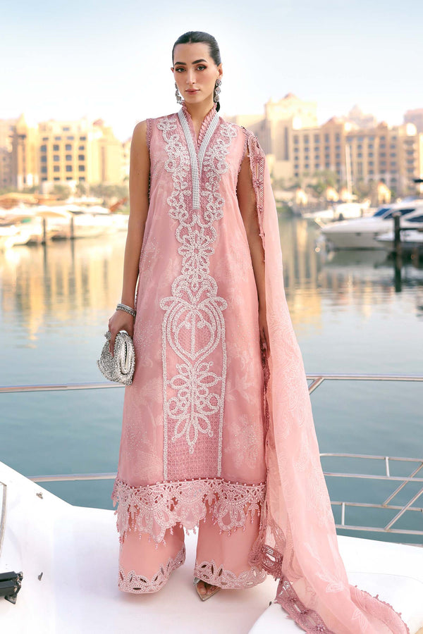 Maria B 3 Piece Embroidered Organza Lawn Suit D-2604-B