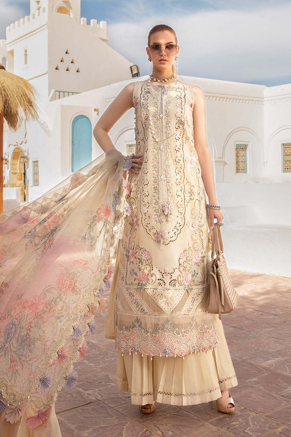 Maria B Embroidered Lawn 3 Piece suit  D-2406-B