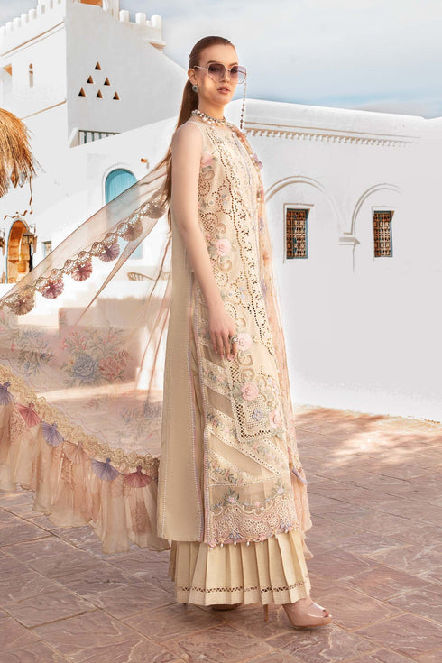 Maria B Embroidered Lawn 3 Piece suit  D-2406-B