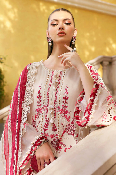Maria B 3 Piece Embroidered Jacquard Lawn Suit D-2609-A