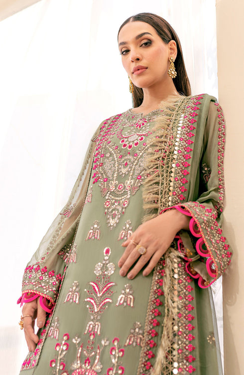 Maryam N Maria Embroidered Chiffon 3 piece suit  Nora SFD-0090