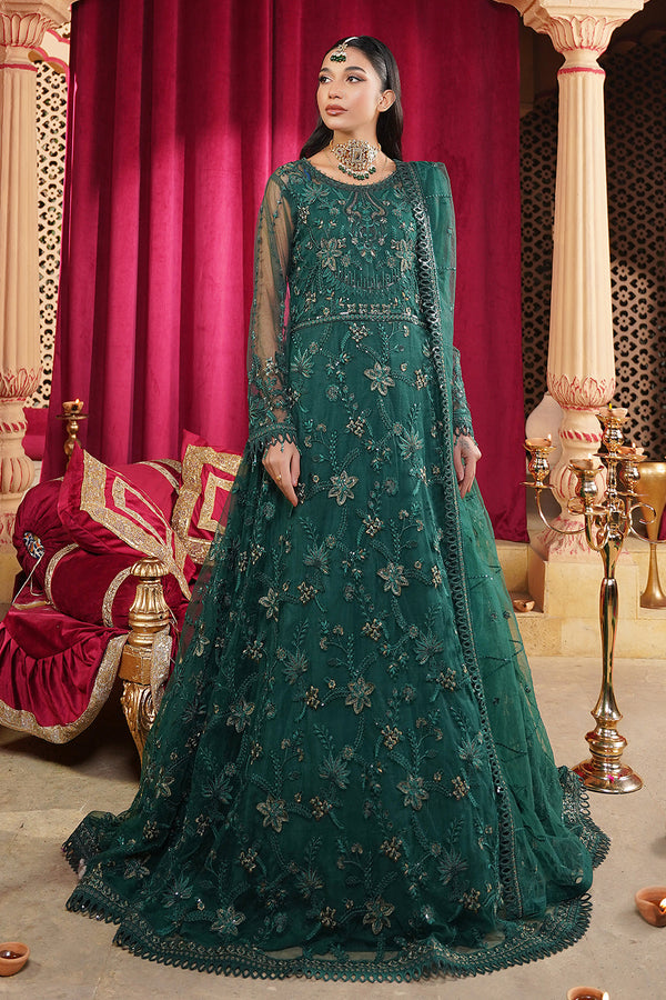 Maryams Embroidered Net 3 Piece Suit A-7001