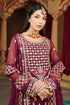 Maryams Embroidered Chiffon 3 Piece Suit A-7002