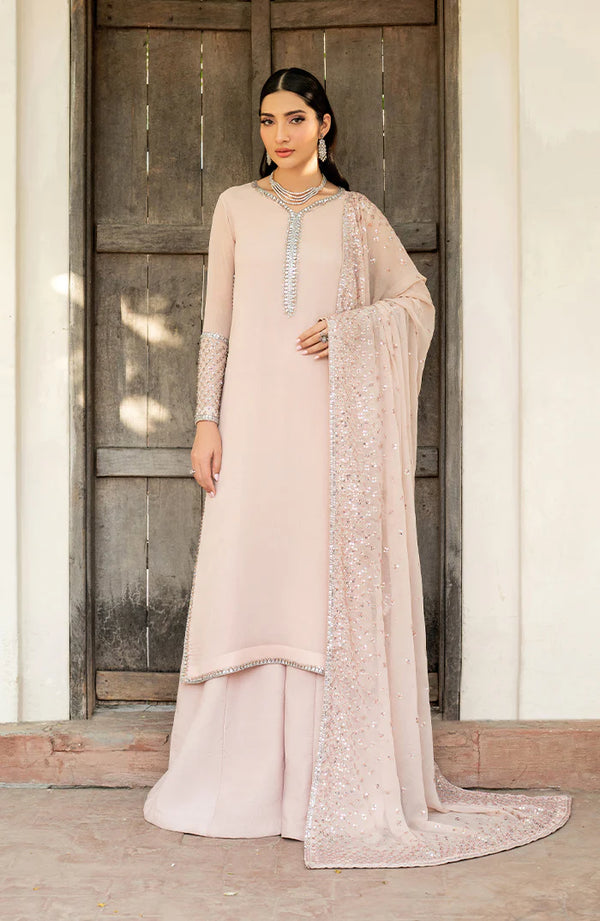 Zarif Embroidered Net Suit HW-02 LUNA