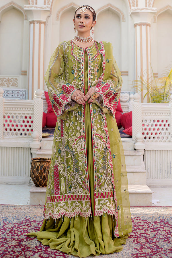 Maryams Embroidered Organza 3 Piece Suit L-501
