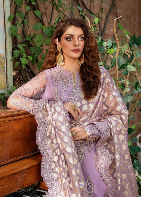 Akbar Aslam Embroidered Net 3 Piece suit RANIYA