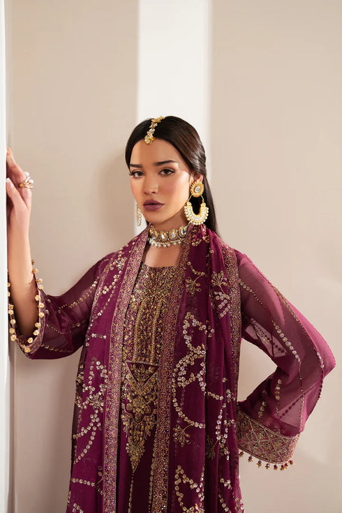 Alizeh Embroidered Chifffon Suit AF-HM-4034-Dusk