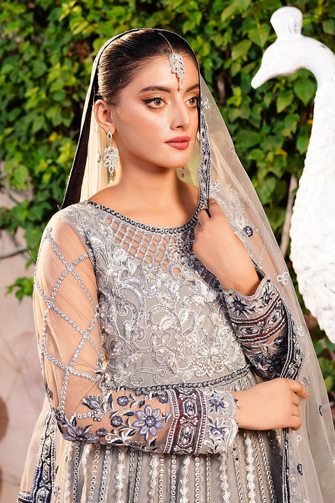 Maryams Embroidered Net 3 Piece Suit N 208
