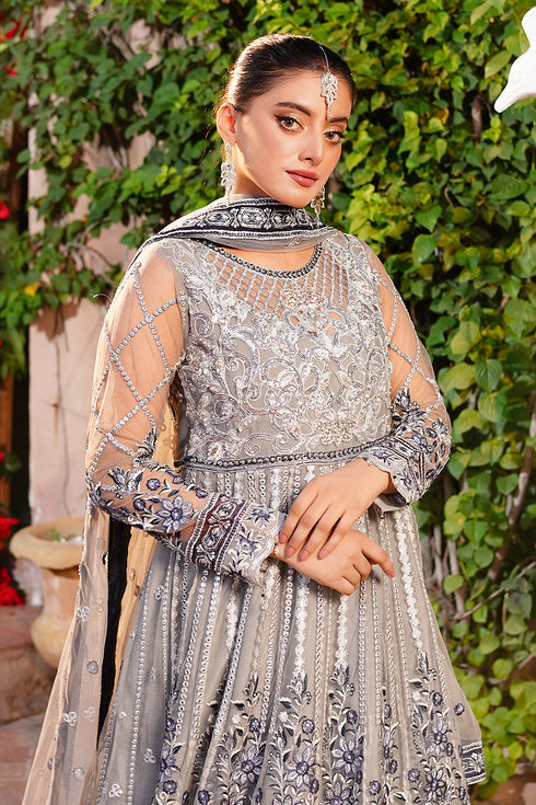 Maryams Embroidered Net 3 Piece Suit N 208