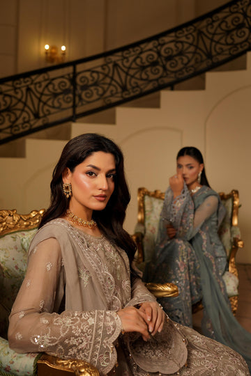 Maryams Embroidered Organza Suit MANAL-ARZ-9004