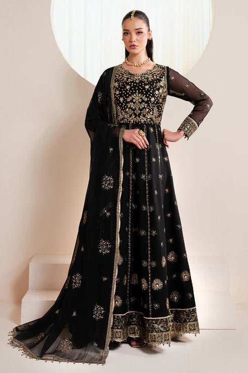 Alizeh Embroidered Chifffon Suit AF-HM-4030-Noir