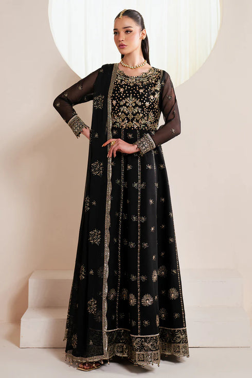 Alizeh Embroidered Chifffon Suit AF-HM-4030-Noir
