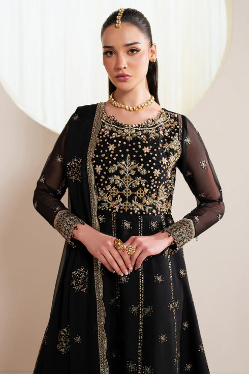 Alizeh Embroidered Chifffon Suit AF-HM-4030-Noir