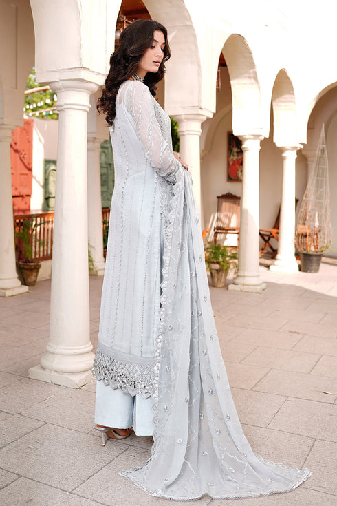 Maryams Embroidered Chiffon 3 Piece Suit A-6008