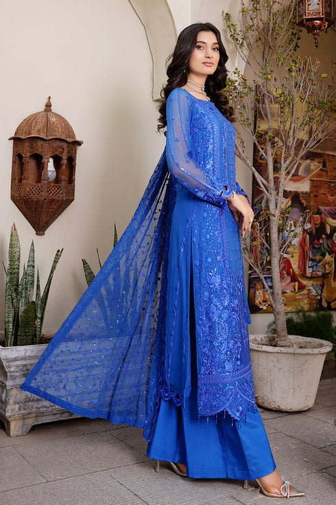 Maryams Embroidered Chiffon 3 Piece Suit A-6005