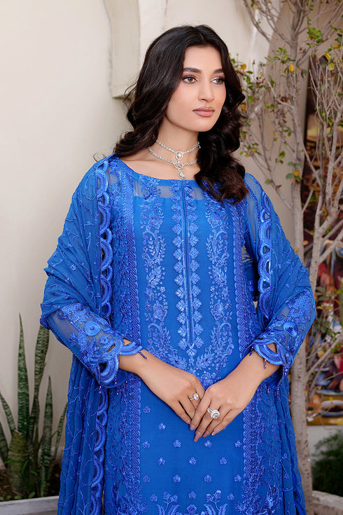 Maryams Embroidered Chiffon 3 Piece Suit A-6005
